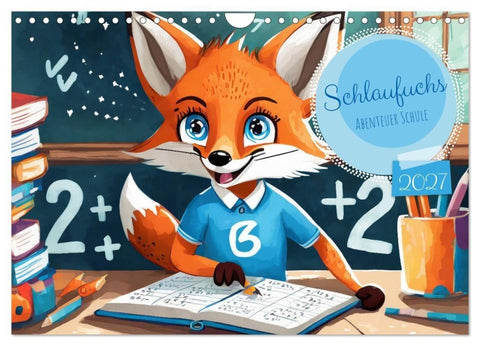 Schlaufuchs - Abenteuer Schule (Wandkalender 2027 DIN A4 quer), CALVENDO Monatskalender