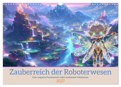 Zauberreich der Roboterwesen (Wandkalender 2027 DIN A3 quer), CALVENDO Monatskalender