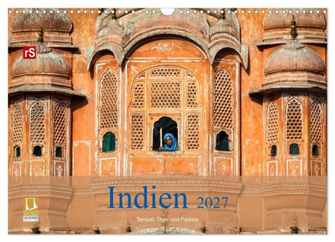 Indien 2027 Tempel, Tiger und Paläste (Wandkalender 2027 DIN A3 quer), CALVENDO Monatskalender