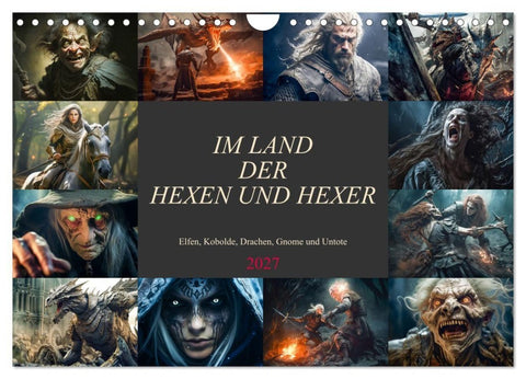 Im Land der Hexen und Hexer (Wandkalender 2027 DIN A4 quer), CALVENDO Monatskalender