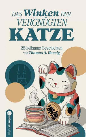 Das Winken der vergnügten Katze