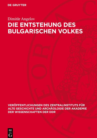Die Entstehung des bulgarischen Volkes
