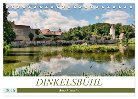 Dinkelsbühl - Ansichtssache (Tischkalender 2026 DIN A5 quer), CALVENDO Monatskalender