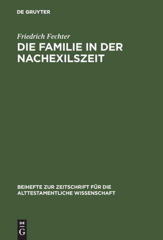 Die Familie in der Nachexilszeit