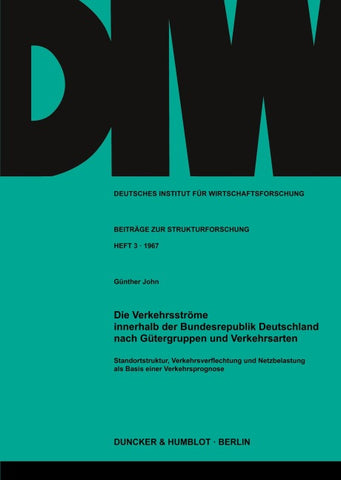 Die Verkehrsströme innerhalb der Bundesrepublik Deutschland nach Gütergruppen und Verkehrsarten.