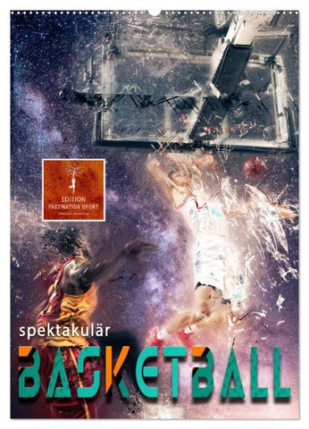 Basketball spektakulär (Wandkalender 2026 DIN A2 hoch), CALVENDO Monatskalender
