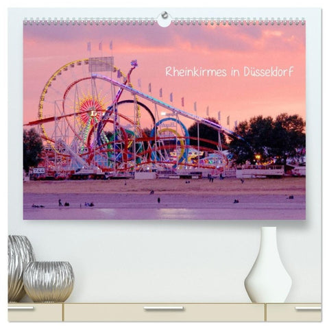Rheinkirmes in Düsseldorf (hochwertiger Premium Wandkalender 2027 DIN A2 quer), Kunstdruck in Hochglanz