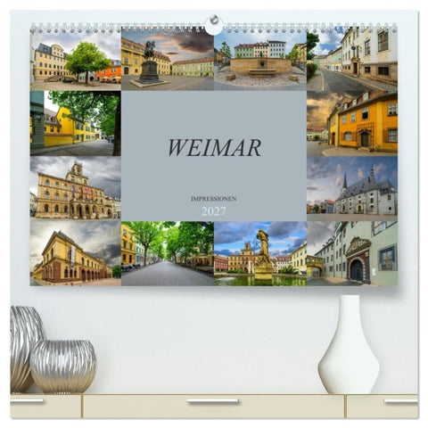 Weimar Impressionen (hochwertiger Premium Wandkalender 2027 DIN A2 quer), Kunstdruck in Hochglanz