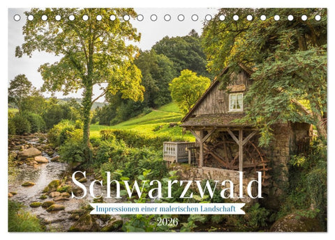Schwarzwald (Tischkalender 2026 DIN A5 quer), CALVENDO Monatskalender