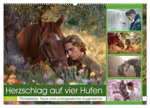 Herzschlag auf vier Hufen (Wandkalender 2027 DIN A2 quer), CALVENDO Monatskalender
