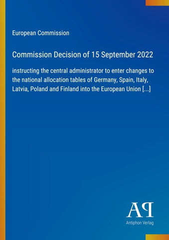 Commission Decision of 15 September 2022