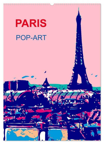 Paris pop-art (Wandkalender 2026 DIN A2 hoch), CALVENDO Monatskalender