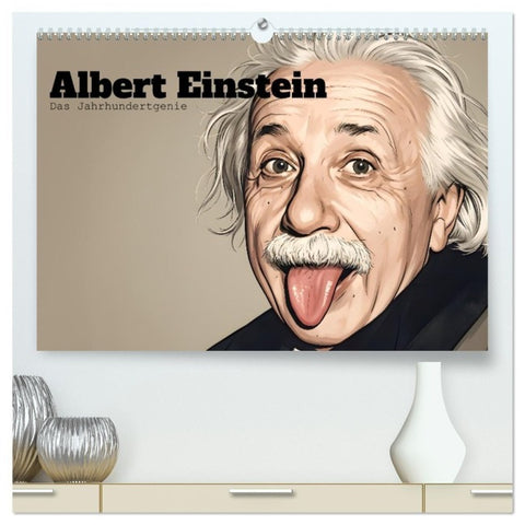 Albert Einstein – Das Jahrhundertgenie (hochwertiger Premium Wandkalender 2027 DIN A2 quer), Kunstdruck in Hochglanz