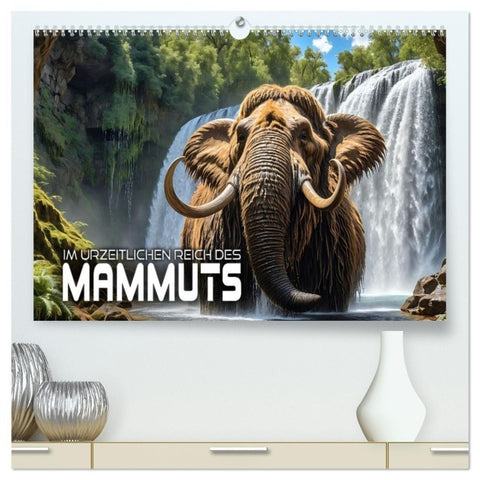 Im urzeitlichen Reich des Mammuts (hochwertiger Premium Wandkalender 2027 DIN A2 quer), Kunstdruck in Hochglanz