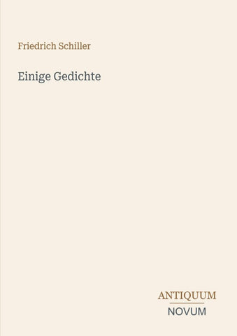 Einige Gedichte