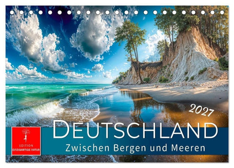 Deutschland - zwischen Bergen und Meeren (Tischkalender 2027 DIN A5 quer), CALVENDO Monatskalender