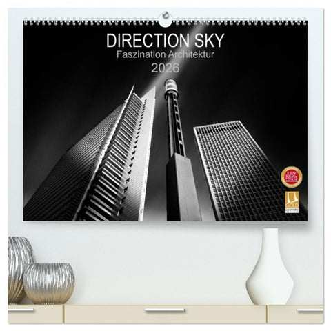 Direction Sky - Faszination Architektur 2026 (hochwertiger Premium Wandkalender 2026 DIN A2 quer), Kunstdruck in Hochglanz
