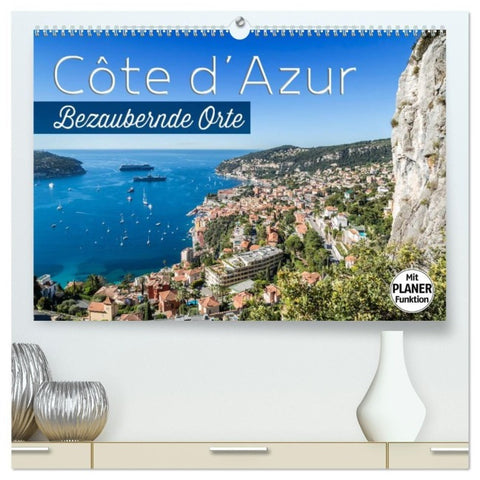 CÔTE D'AZUR Bezaubernde Orte (hochwertiger Premium Wandkalender 2027 DIN A2 quer), Kunstdruck in Hochglanz