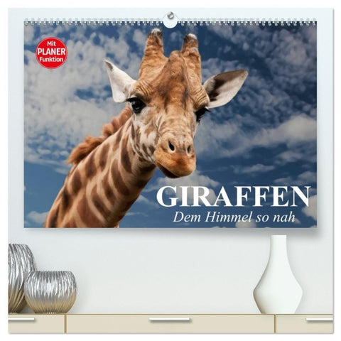 Giraffen. Dem Himmel so nah (hochwertiger Premium Wandkalender 2026 DIN A2 quer), Kunstdruck in Hochglanz