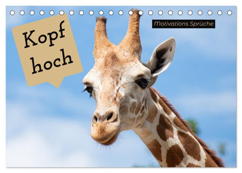 Kopf hoch Motivations Sprüche (Tischkalender 2027 DIN A5 quer), CALVENDO Monatskalender