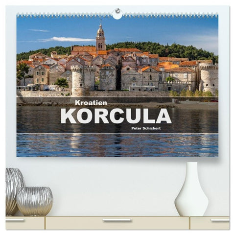 Kroatien - Korcula (hochwertiger Premium Wandkalender 2027 DIN A2 quer), Kunstdruck in Hochglanz