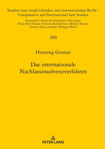 Das internationale Nachlassinsolvenzverfahren