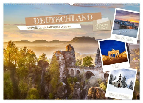 DEUTSCHLAND Reizvolle Landschaften und Urbanes (Wandkalender 2027 DIN A2 quer), CALVENDO Monatskalender