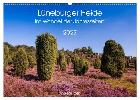 Lüneburger Heide – Im Wandel der Jahreszeiten (Wandkalender 2027 DIN A2 quer), CALVENDO Monatskalender