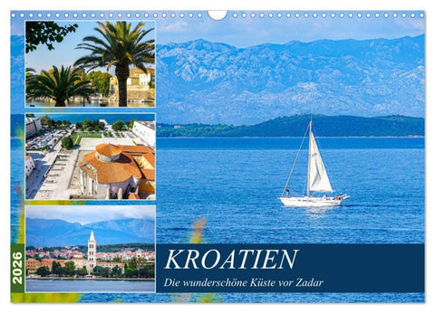 Kroatien Die wunderschöne Küste vor Zadar (Wandkalender 2026 DIN A3 quer), CALVENDO Monatskalender