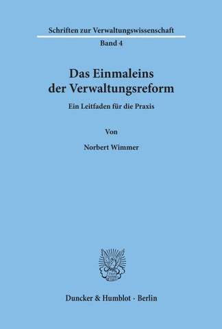 Das Einmaleins der Verwaltungsreform