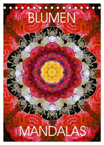 BLUMEN MANDALAS (Tischkalender 2027 DIN A5 hoch), CALVENDO Monatskalender