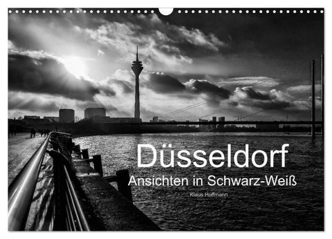 Düsseldorf Ansichten in Schwarz-Weiß (Wandkalender 2027 DIN A3 quer), CALVENDO Monatskalender