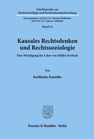 Kausales Rechtsdenken und Rechtssoziologie.