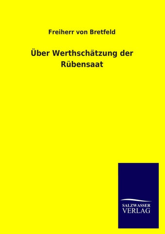Über Werthschätzung der Rübensaat