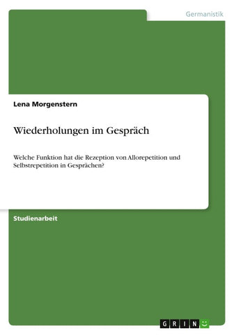 Wiederholungen im Gespräch