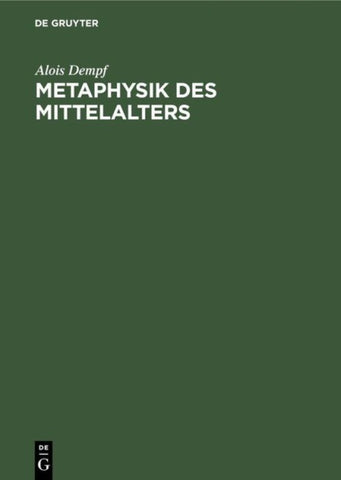 Metaphysik des Mittelalters