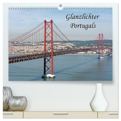 Glanzlichter Portugals (hochwertiger Premium Wandkalender 2027 DIN A2 quer), Kunstdruck in Hochglanz