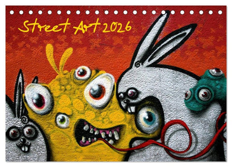 Street-Art 2026 / CH-Version (Tischkalender 2026 DIN A5 quer), CALVENDO Monatskalender