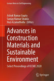 Advances in Construction Materials and Sustainable Environment