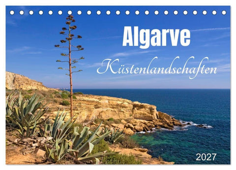 Algarve - Küstenlandschaften (Tischkalender 2027 DIN A5 quer), CALVENDO Monatskalender
