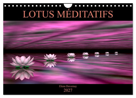 LOTUS MÉDITATIFS (Calendrier mural 2027 DIN A4 vertical), CALVENDO calendrier mensuel