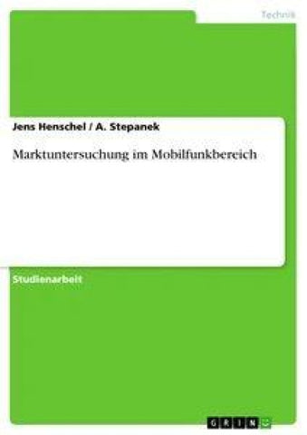 Marktuntersuchung im Mobilfunkbereich