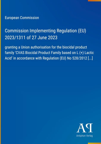 Commission Implementing Regulation (EU) 2023/1311 of 27 June 2023