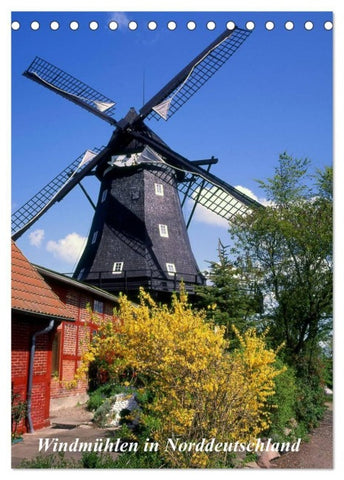 Windmühlen in Norddeutschland (Tischkalender 2027 DIN A5 hoch), CALVENDO Monatskalender