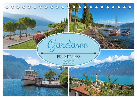 Gardasee - Perle Italiens (Tischkalender 2026 DIN A5 quer), CALVENDO Monatskalender