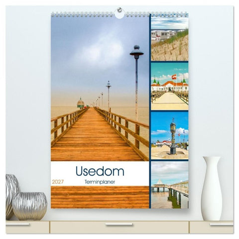 Usedom - Terminplaner (hochwertiger Premium Wandkalender 2027 DIN A2 hoch), Kunstdruck in Hochglanz