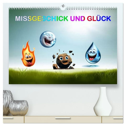 Missgeschick und Glück (hochwertiger Premium Wandkalender 2027 DIN A2 quer), Kunstdruck in Hochglanz