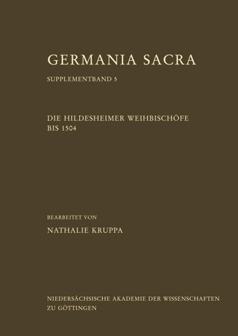 Die Hildesheimer Weihbischöfe bis 1504