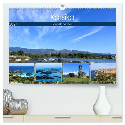 Korsika - raue Schönheit (hochwertiger Premium Wandkalender 2027 DIN A2 quer), Kunstdruck in Hochglanz