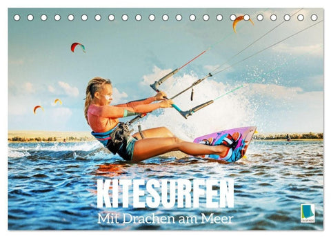 Kitesurfen: Mit Drachen am Meer (Tischkalender 2027 DIN A5 quer), CALVENDO Monatskalender